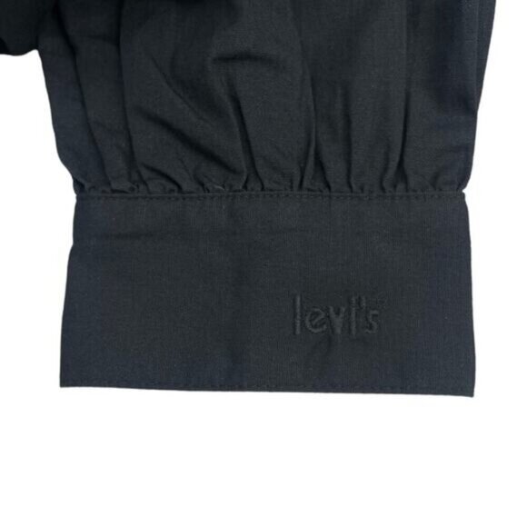 Levi's Devin Cotton Slim Black Blouse Womens Size Small - Picture 9 of 9